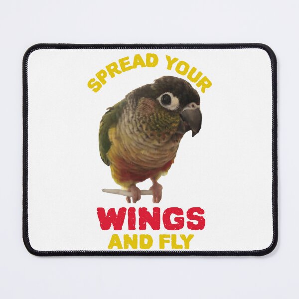 Item preview, Spread Your Wings And Fly Design, Small Parrot, Inspirational quote, Bird lover designed and sold by TatianaLG.