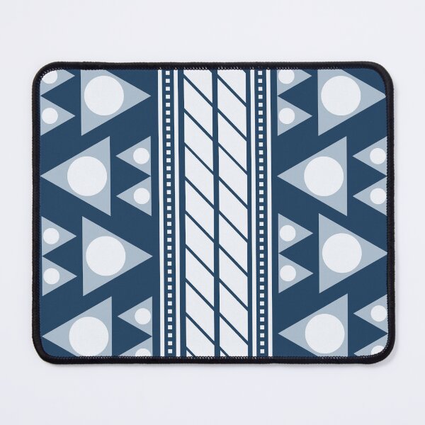 Item preview, Abstract Blue African Indigo Mud Cloth bogolan pattern Modern and Africa triangle design designed and sold by Gugurat.