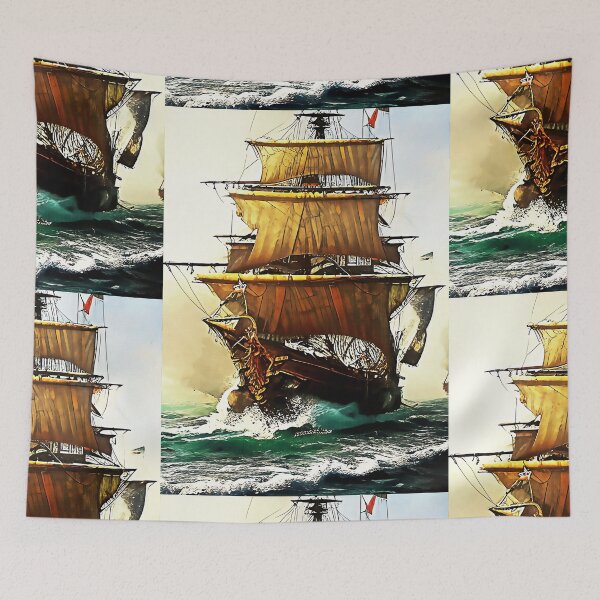 Item preview, The Hateful Golden Jewel Pirate Ship designed and sold by the-alfiere.