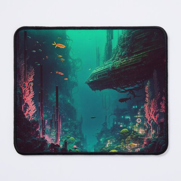 Item preview, Cyberpunk Lost Atlantis City Trench designed and sold by AICreateWorlds.