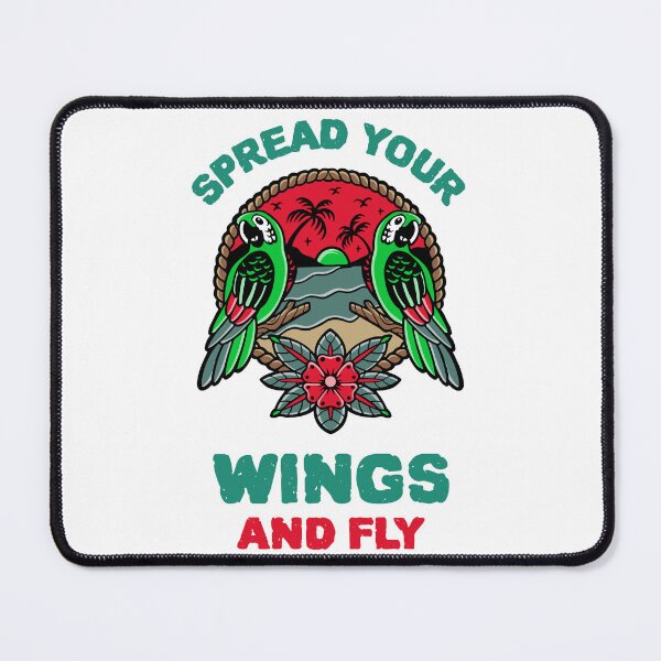 Item preview, Spread Your Wings And Fly Design, Small Parrot, Inspirational quote, Bird lover designed and sold by TatianaLG.