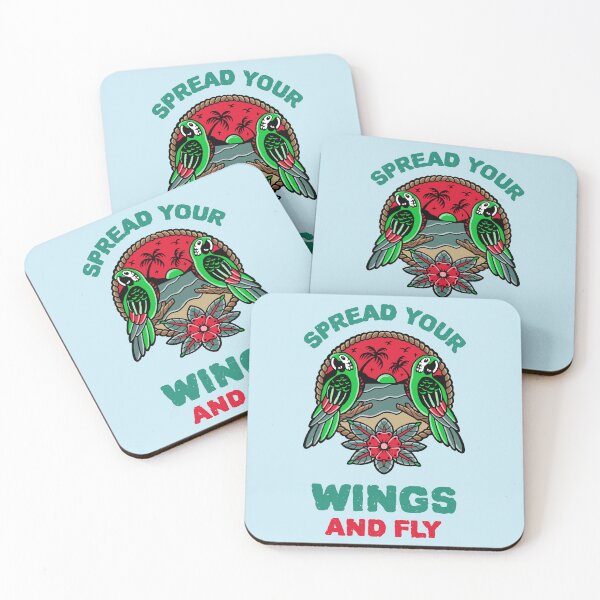 Item preview, Spread Your Wings And Fly Design, Small Parrot, Inspirational quote, Bird lover designed and sold by TatianaLG.