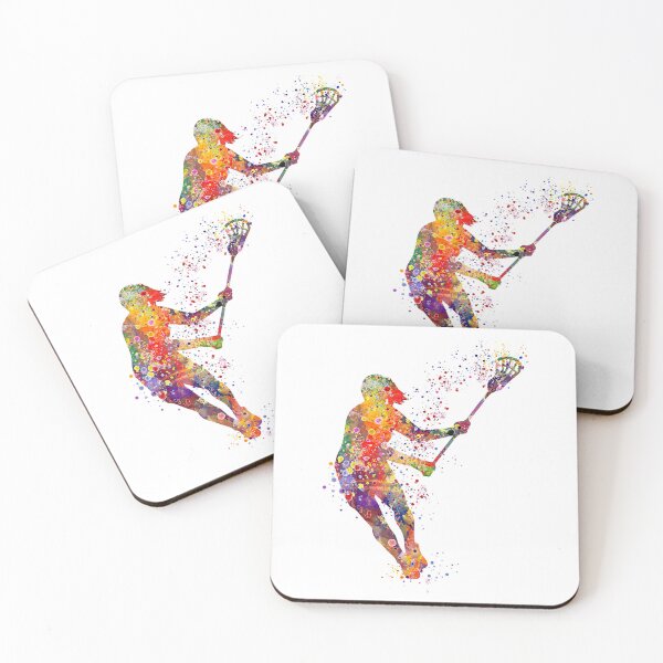 Aperçu de l'œuvre Peinture à l'aquarelle de joueur de crosse fille créée et vendue par LotusGifts.
