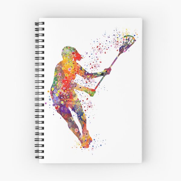 Item preview, Lacrosse Girl Player Watercolor Painting designed and sold by LotusGifts.