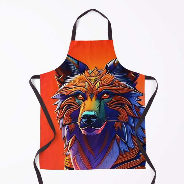 Item preview, Stylized Colourful Wolf, Ai Generated Art  designed and sold by ACC .