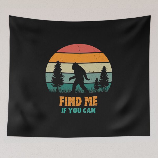 Item preview, Find Me If You Can  Bigfoot Hide And Seek Retro Vintage Squatch Sasquatch Yeti Legend Monster Conspiracy Cute Funny Inspirational Motivational Gift designed and sold by EpsilonEridani.