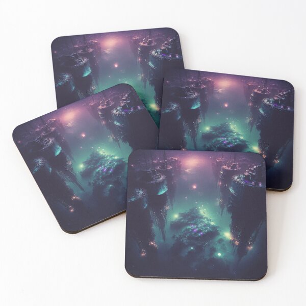 Item preview, Cyberpunk Submerged Island Cities designed and sold by AICreateWorlds.