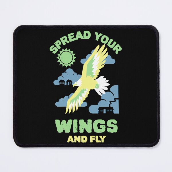 Item preview, Spread Your Wings And Fly Design, Small Parrot, Inspirational quote, Bird lover designed and sold by TatianaLG.