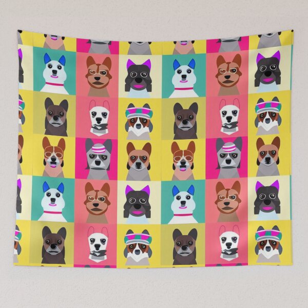 Item preview, Funny Dogs Seamless Pattern For Dog Lovers designed and sold by Gamicnum.
