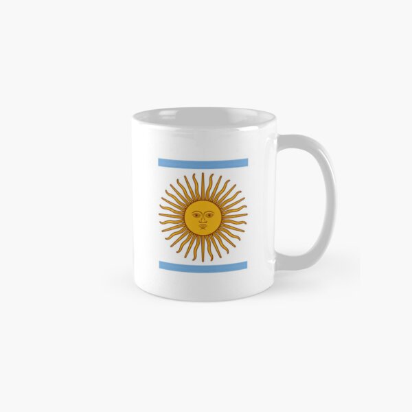 masa Vuelo Excelente Tazas de café del tema Sol De Mayo Bandera Argentina | Redbubble