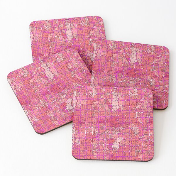 Item preview, Rose grid pink designed and sold by PurpleSandpiper.