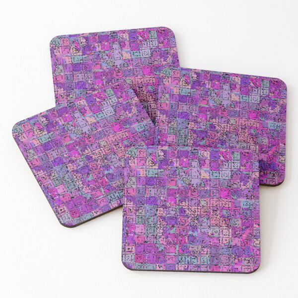 Item preview, Rose grid purple designed and sold by PurpleSandpiper.
