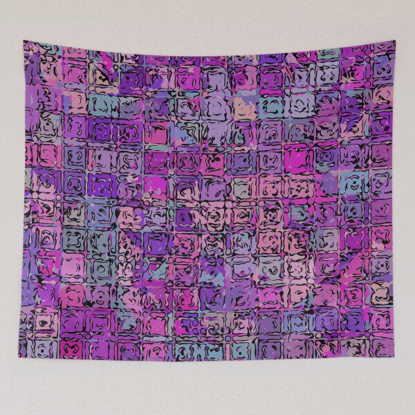 Item preview, Rose grid purple designed and sold by PurpleSandpiper.