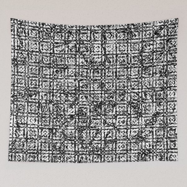 Item preview, Rose grid black and white designed and sold by PurpleSandpiper.