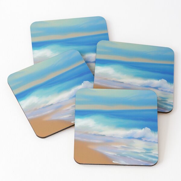 Item preview, Escape to the Sea - Tranquil Sandy Beach Landscape Painting designed and sold by emmtayloor.