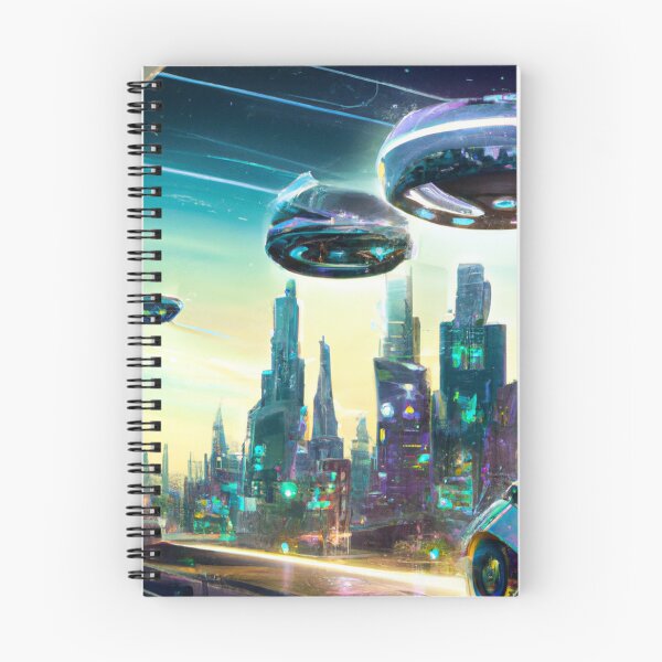 Item preview, Futuristic City with Flying Cars, AI Generated Digital Painting designed and sold by sweetbelle.