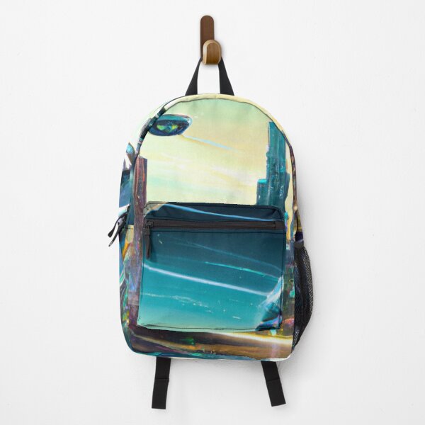 Item preview, Futuristic City with Flying Cars, AI Generated Digital Painting designed and sold by sweetbelle.