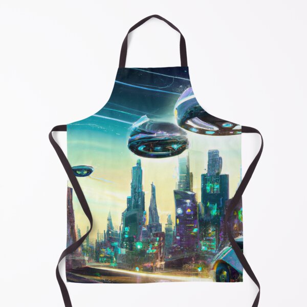Item preview, Futuristic City with Flying Cars, AI Generated Digital Painting designed and sold by sweetbelle.
