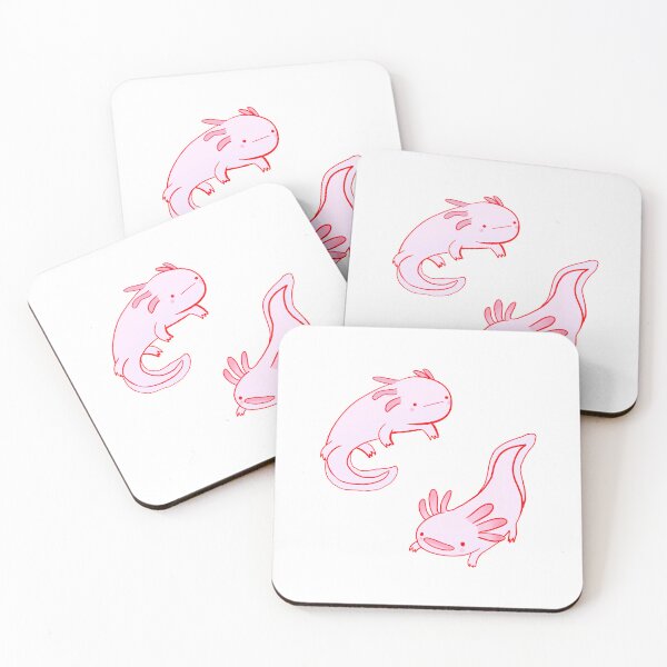 Item preview, Pink axolotls drawing designed and sold by Mayarart.