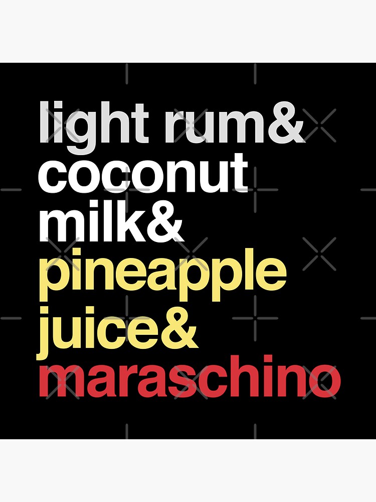 "Deconstructed Pina Colada light rum & coconut milk & pineapple juice