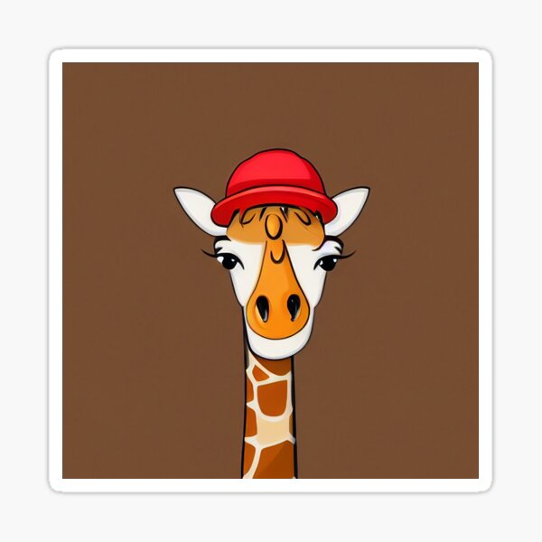Imagine If Giraffe Wearing a Hat Sticker