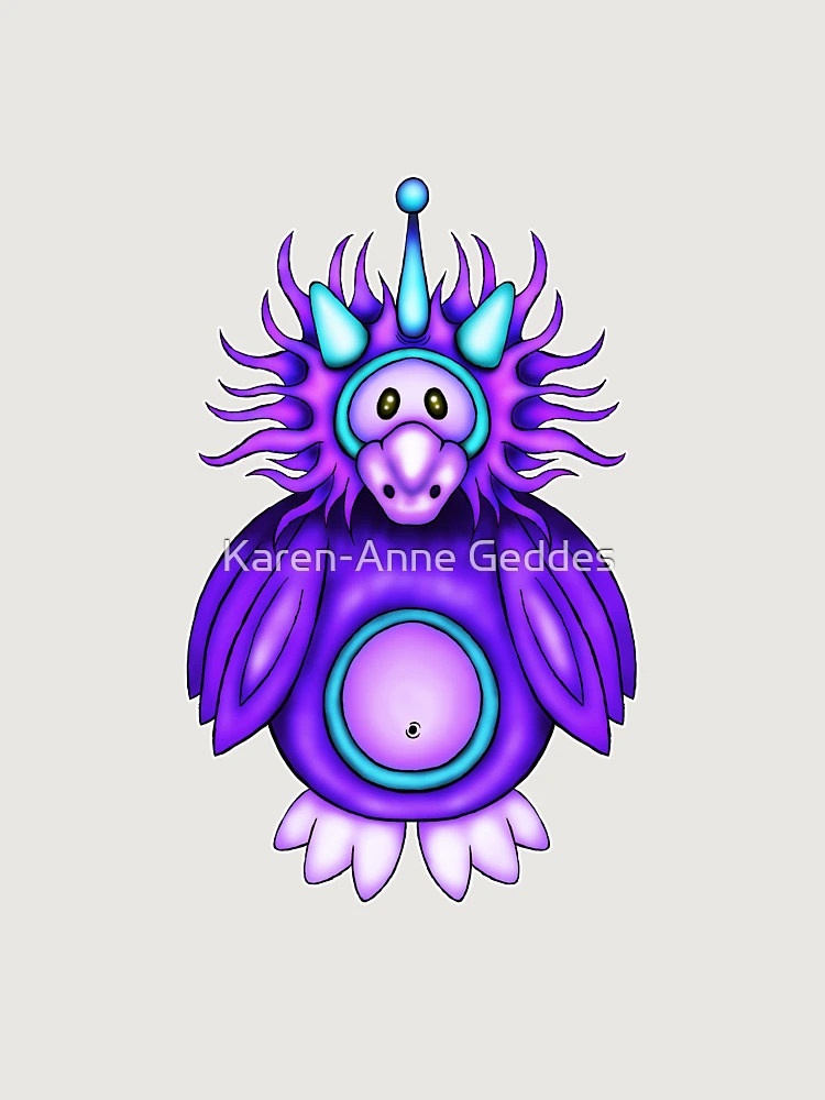 Thumbnail 6 von 6, Premium Oversized Pullover, Cute funny Electriibirbii Creepy Cuteling © 2022 Karen-Anne Geddes designt und verkauft von Karen-Anne Geddes.