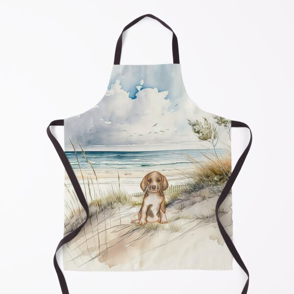 Item preview, Watercolor Painted Beach Beagle designed and sold by HappyLifeCreate.