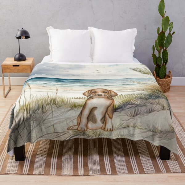 Item preview, Watercolor Painted Beach Beagle designed and sold by HappyLifeCreate.
