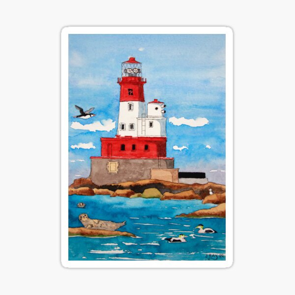 Longstone Lighthouse, Farne Islands, Northumberland. Sticker