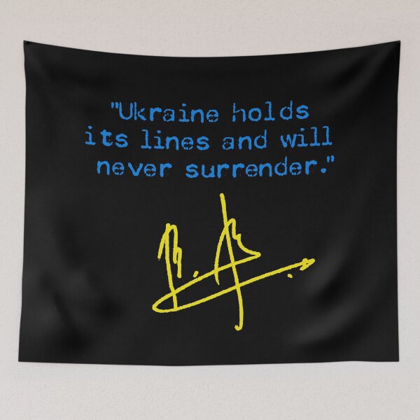 Item preview, Ukraine holds its lines and will never surrender. (blue yellow) designed and sold by Thelittlelord.