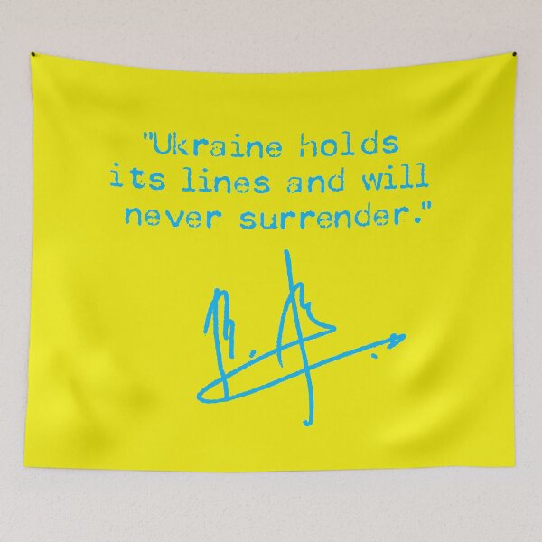 Item preview, Ukraine holds its lines and will never surrender. (blue) designed and sold by Thelittlelord.