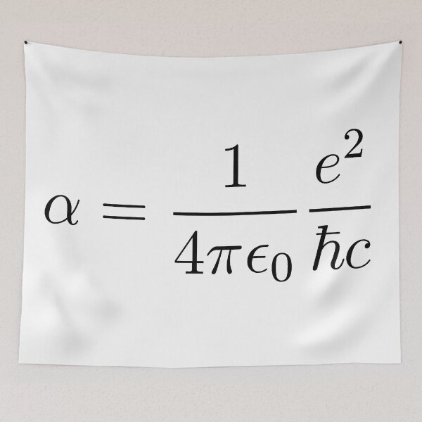 Item preview, fine structure constant, made only for physicisits designed and sold by NoetherSym.