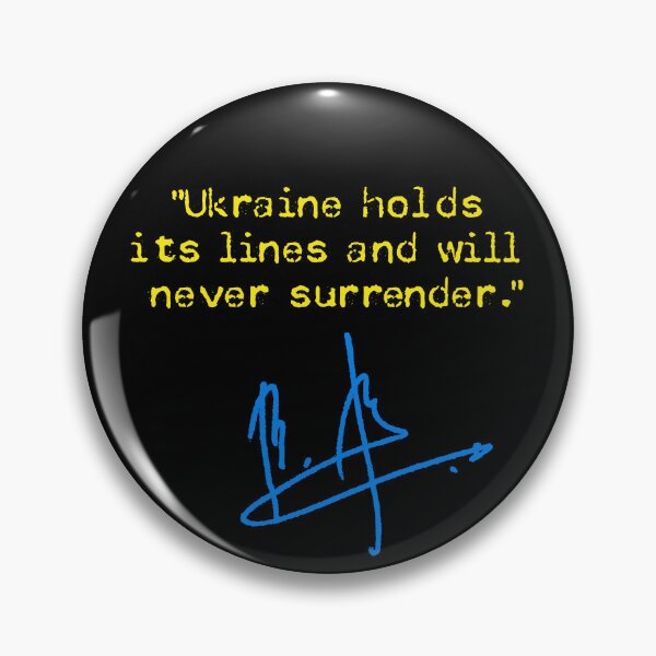 Item preview, Ukraine holds its lines and will never surrender. (blue yellow alt) designed and sold by Thelittlelord.