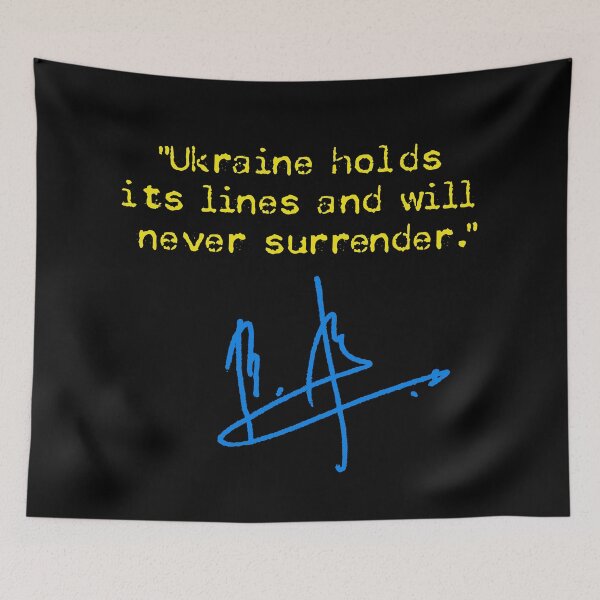 Item preview, Ukraine holds its lines and will never surrender. (blue yellow alt) designed and sold by Thelittlelord.