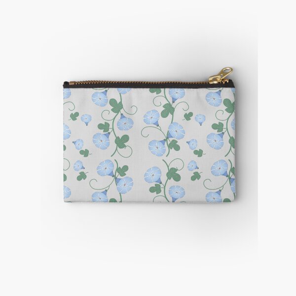 Item preview, Blue Trailing Petunia Flowers on Silver designed and sold by PegasusDesigns.