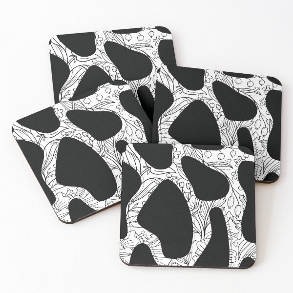 Item preview,  Cow Spots clipart black and white pattern designed and sold by mystylecorner.