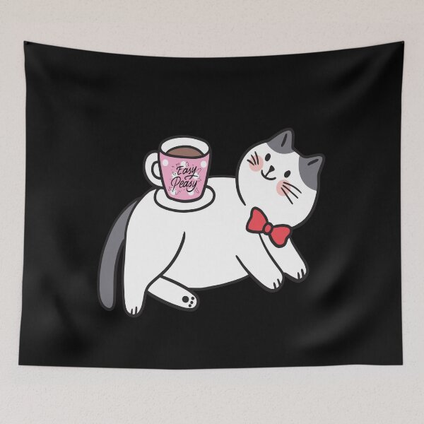Item preview, Easy Peasy Cat designed and sold by ZubiyaArt.