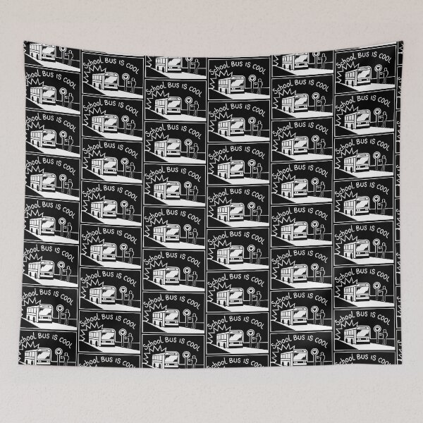 Item preview, School Bus is Cool - Black and White Design designed and sold by bobcrochets.