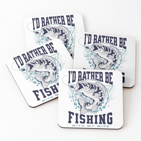 Item preview, I'd Rather Be Fishing With My Wife - Funny Fishing Saying Quotes - Funny Gifts For Fishing Lover - Fishing Gifts For Men designed and sold by HealNoMeds | Invisible Illness Awareness.