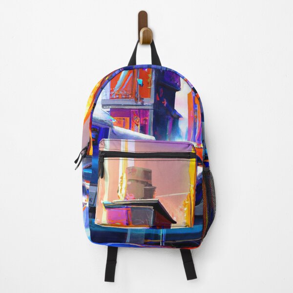 Item preview, Vibrant Futuristic City with Flying Cars, AI Generated Digital Painting designed and sold by sweetbelle.