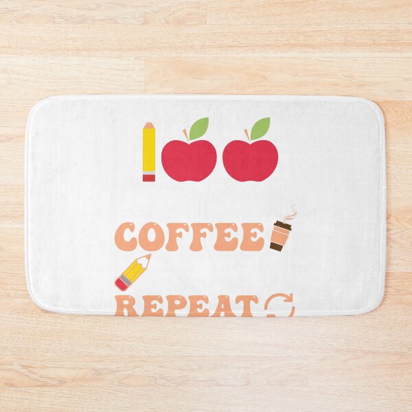 Item preview, Funny School Sayings | 100 Days of Coffee Teach Repeat | 100 Days Teacher Apple designed and sold by AMINE  ★★★★★.
