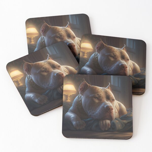 Item preview, Golden Brown Pitbull on Guard designed and sold by epicevolution.