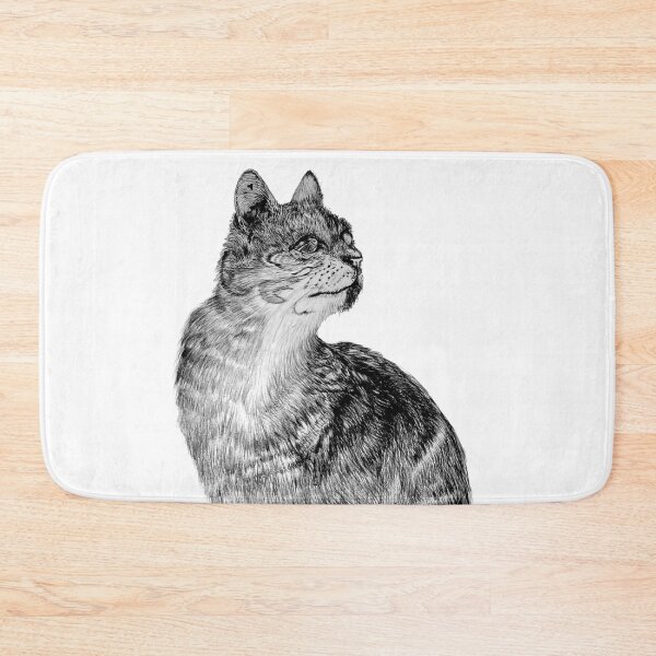 Item preview, Contemplative sunbathing cat designed and sold by RadMomCreations.