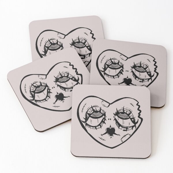 Item preview, heart with droppy eyes designed and sold by moonna designs.