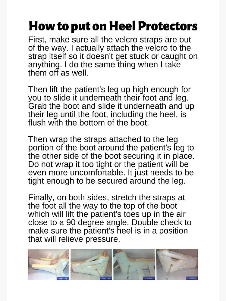 "How to put on Heel Protectors Infographic" Poster for Sale by