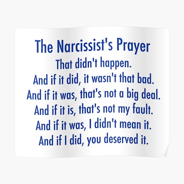 Narcissistic Personality Disorder Posters Redbubble