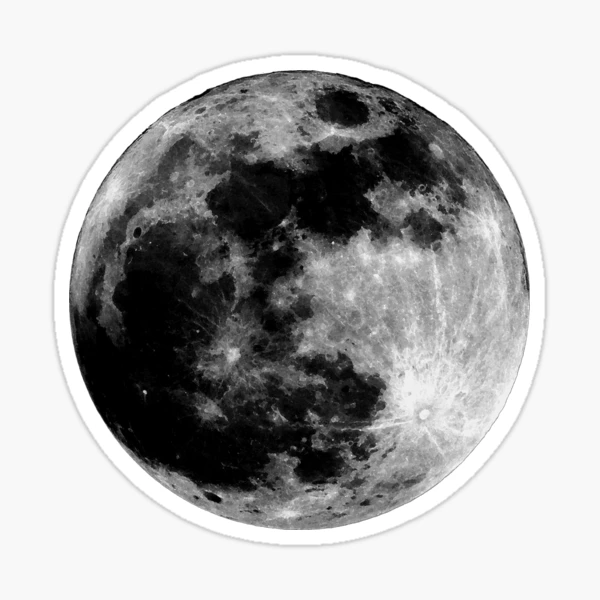 Full Moon Sticker for Sale by freezinghot