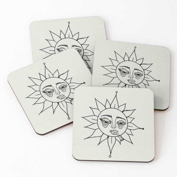 Item preview, sun smoking a cigarette while crying designed and sold by moonna designs.