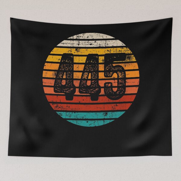 Item preview, Distressed Vintage Sunset 445 Area Code designed and sold by Gold Wings Tees.