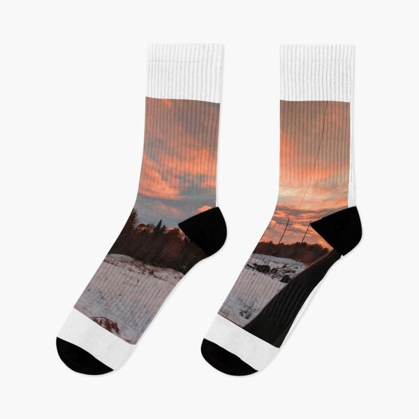 Item preview, pink clouds and power lines designed and sold by Hamilton is Beautiful.